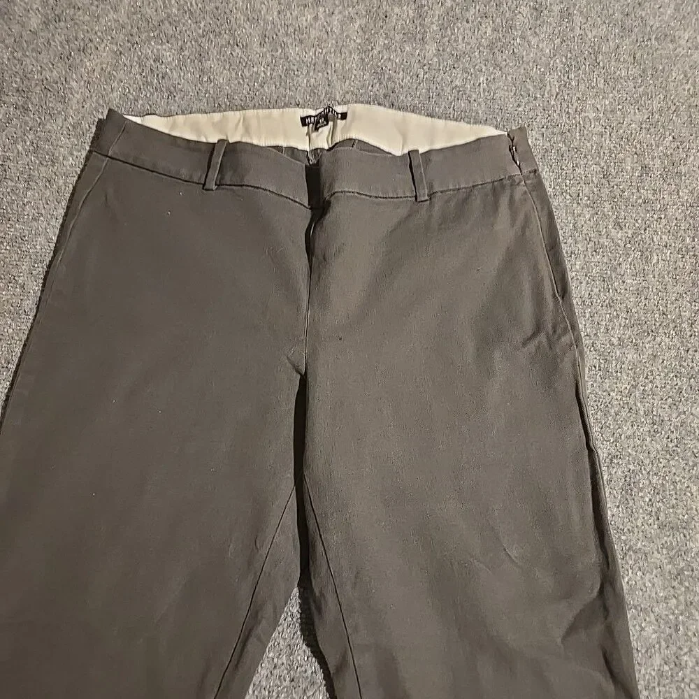 J. Crew Mercantile Women's Dress Pants Size 10 Gray Straight Capri Career Casual